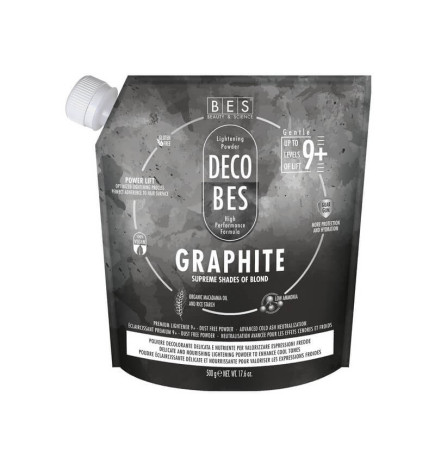 DECOBES Graphite bleaching powder 500 g BES professional hair lightener