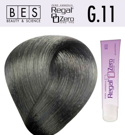 Tinte para el cabello, sin amoniaco bes REGAL ZERO G.11 GRIS PIZARRA 100 ml
