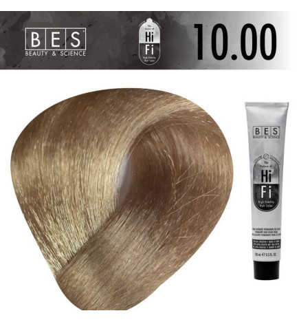 Permanent hair color BES HI-FI 10.00 Ultra Light Intense 100 ml extra light blonde professional shade