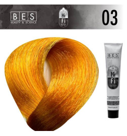 Permanent hair color BES HI-FI 03 Golden 100 ml professional golden shade